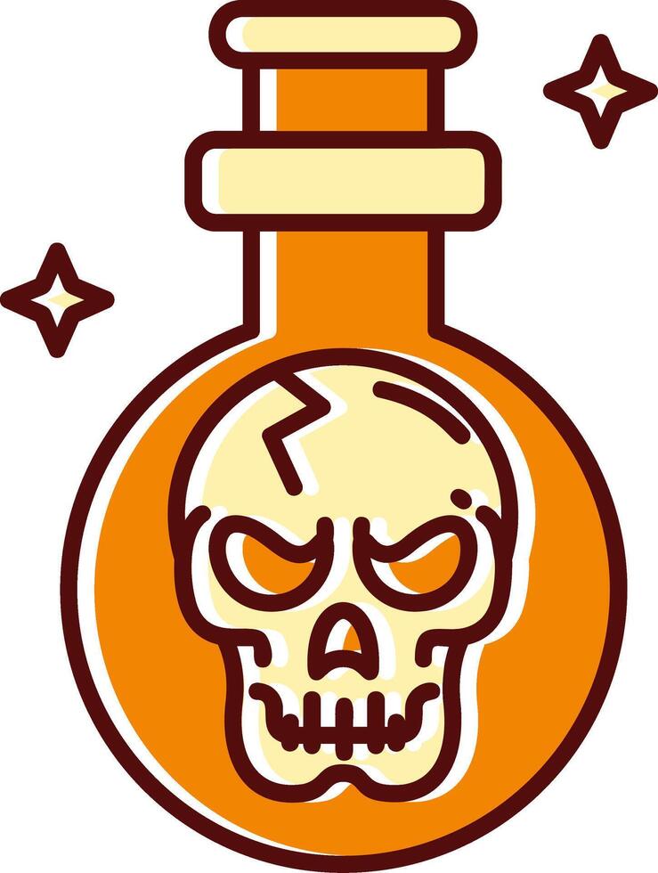Potion filled Sliped Retro Icon vector