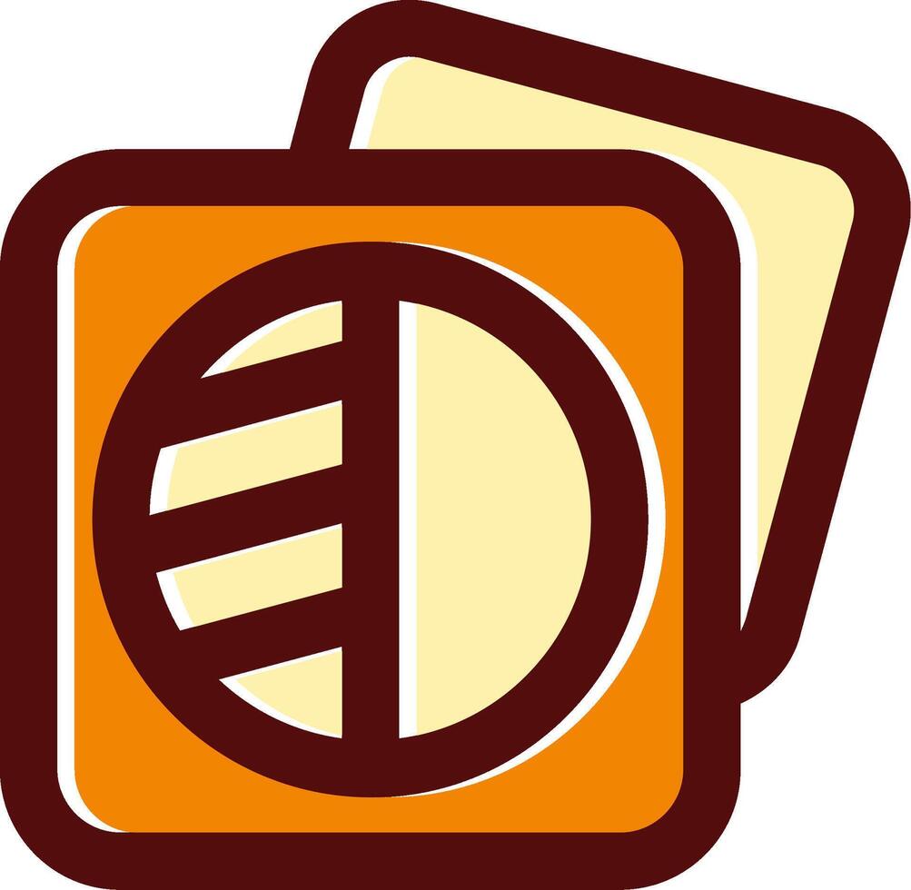 Image shadows filled Sliped Retro Icon vector