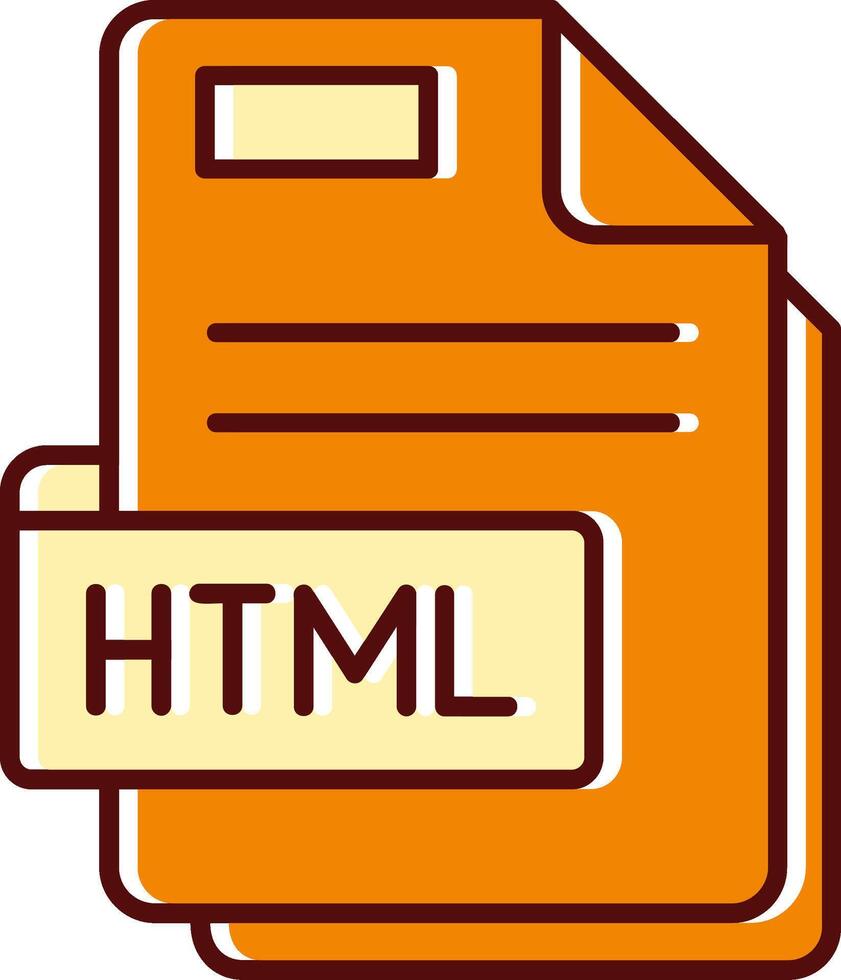 Html filled Sliped Retro Icon vector