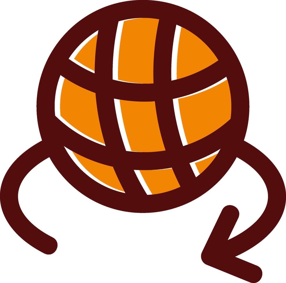 3d rotate 1 filled Sliped Retro Icon vector
