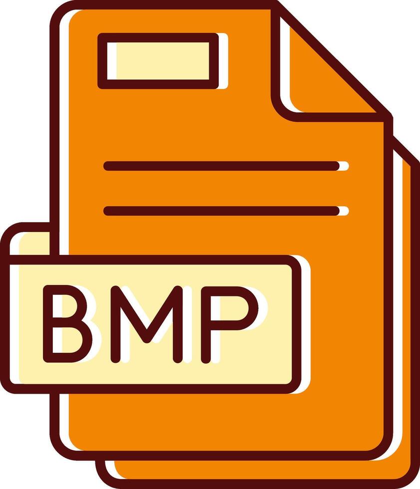 Bmp filled Sliped Retro Icon vector