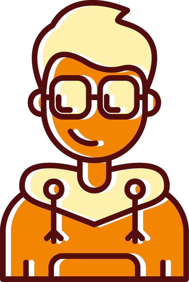Cool filled Sliped Retro Icon vector