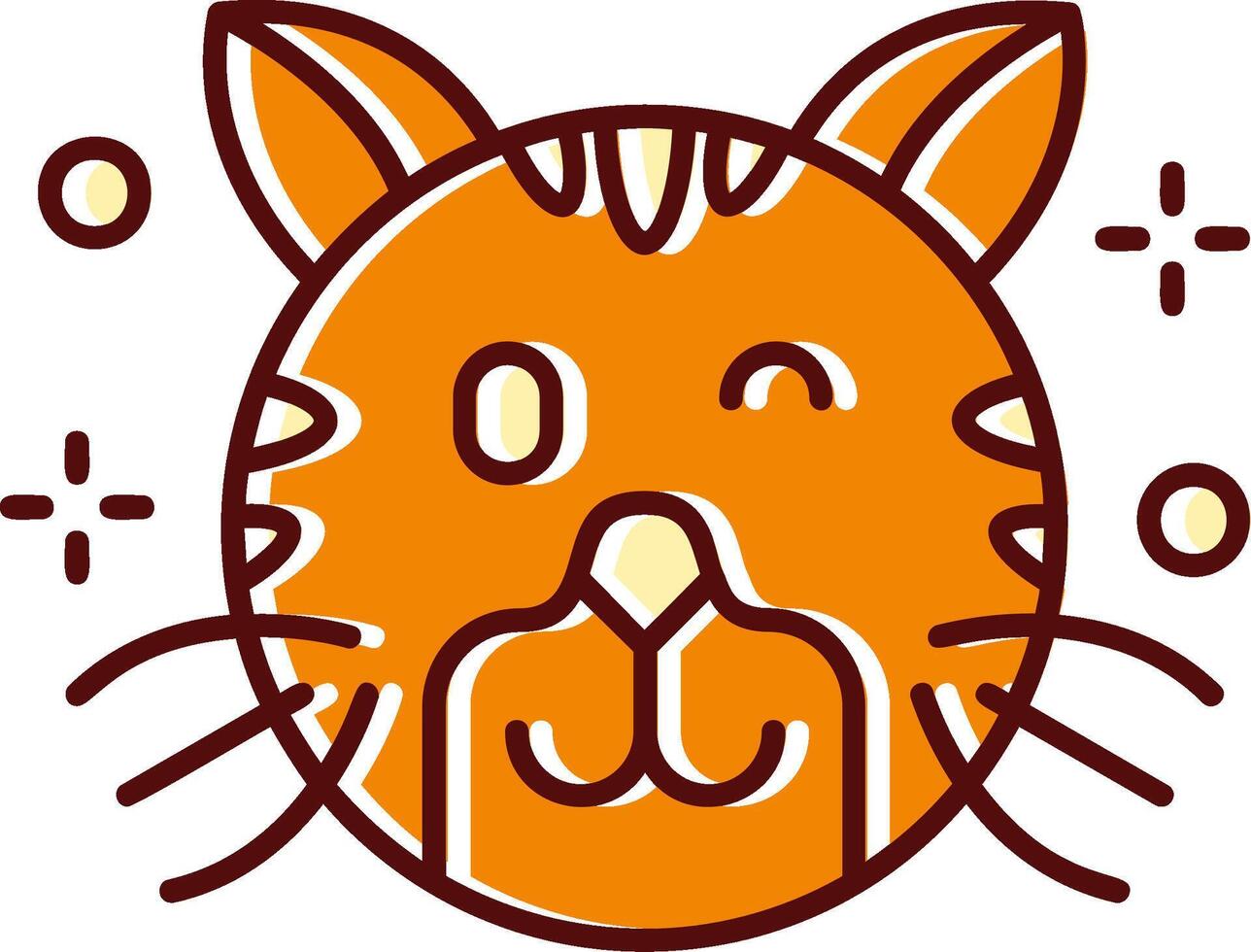 Wink filled Sliped Retro Icon vector