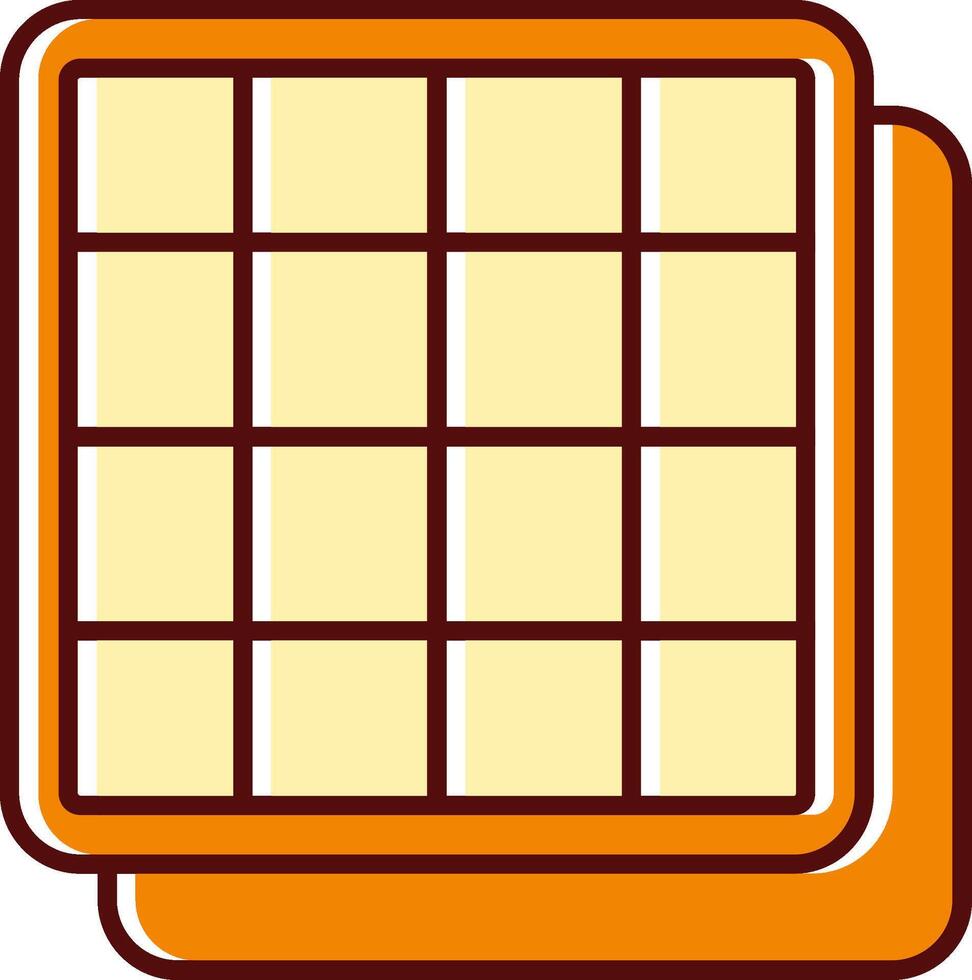 Grid filled Sliped Retro Icon vector
