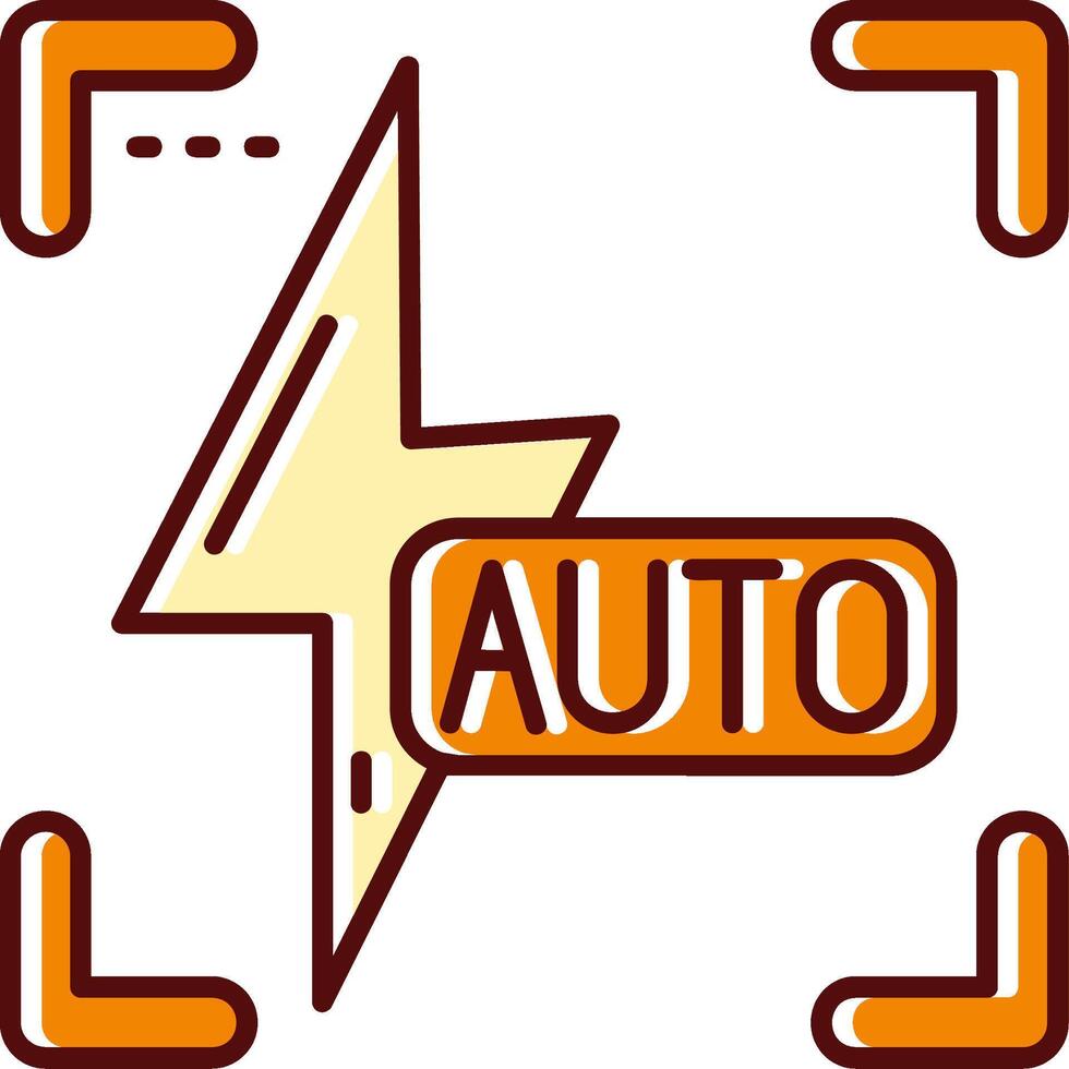 Auto flash filled Sliped Retro Icon vector