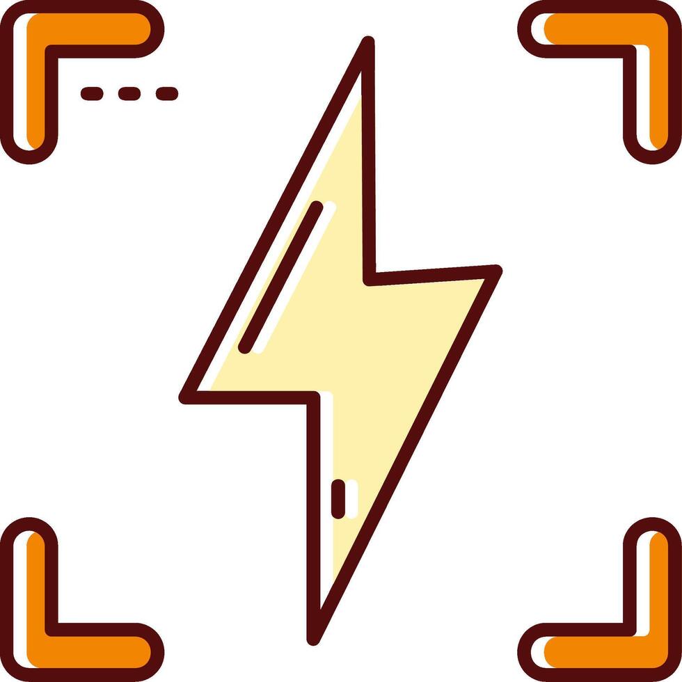 Flash filled Sliped Retro Icon vector