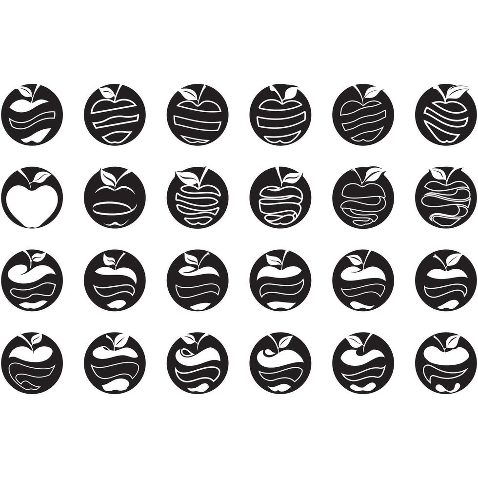 Icon bundle logo vector apple