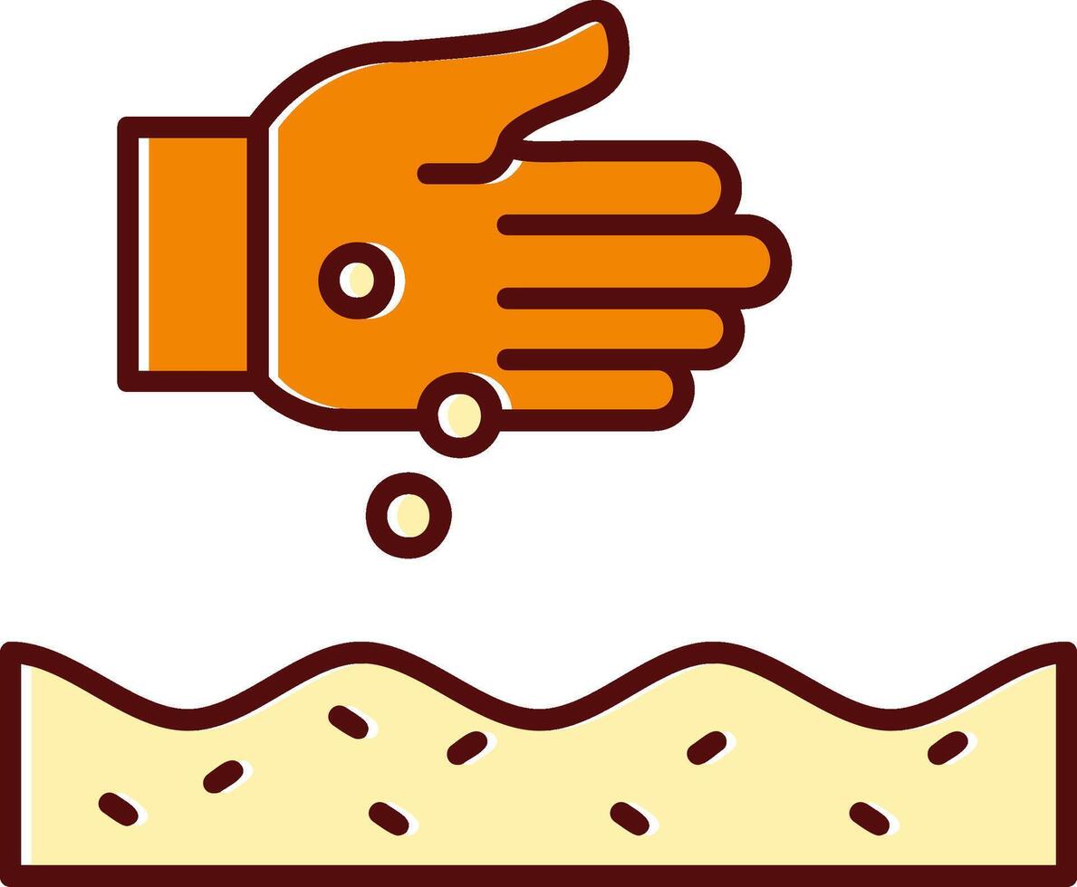 Seeds filled Sliped Retro Icon vector