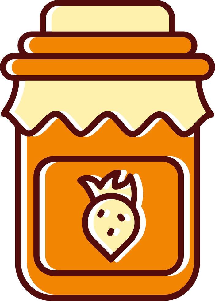 Jam filled Sliped Retro Icon vector