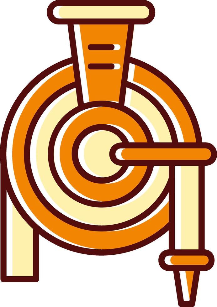 Hose filled Sliped Retro Icon vector