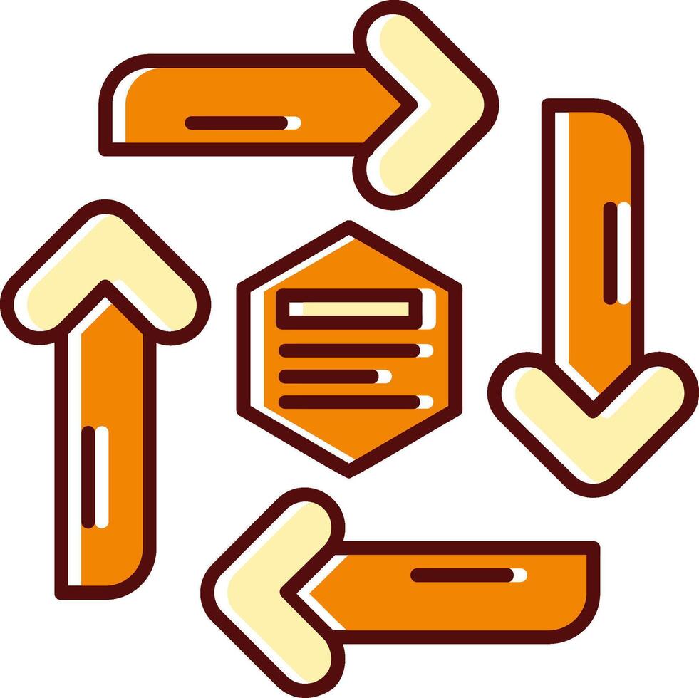 Infographic elements filled Sliped Retro Icon vector