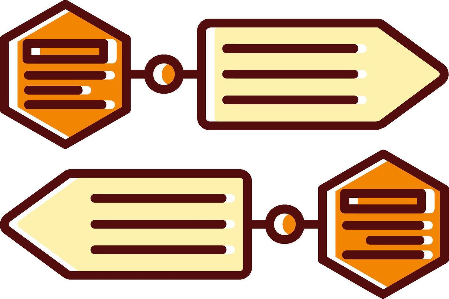 Infographic elements filled Sliped Retro Icon vector