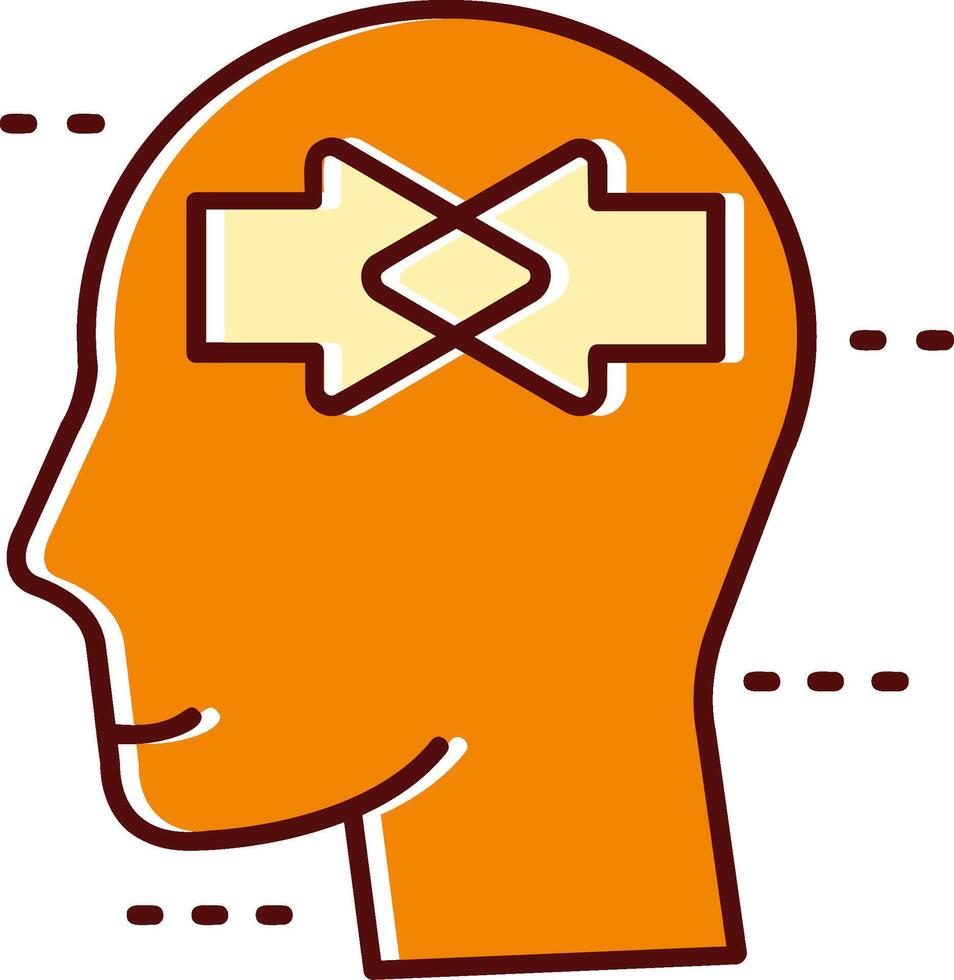 Conflict filled Sliped Retro Icon vector