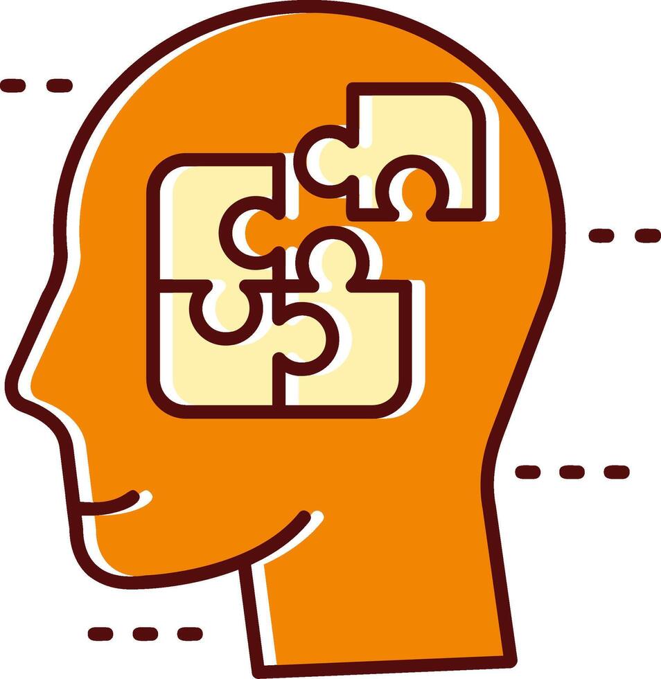 Confused filled Sliped Retro Icon vector