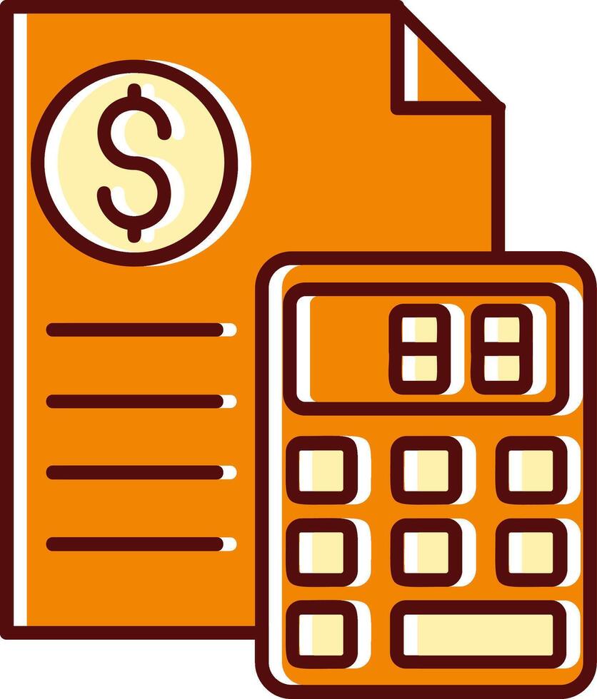 Calculator filled Sliped Retro Icon vector