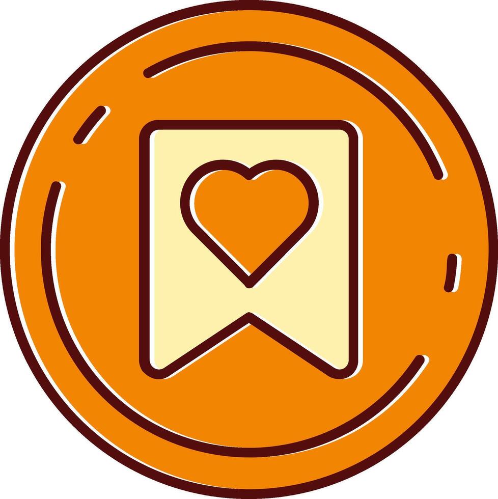Favourite filled Sliped Retro Icon vector