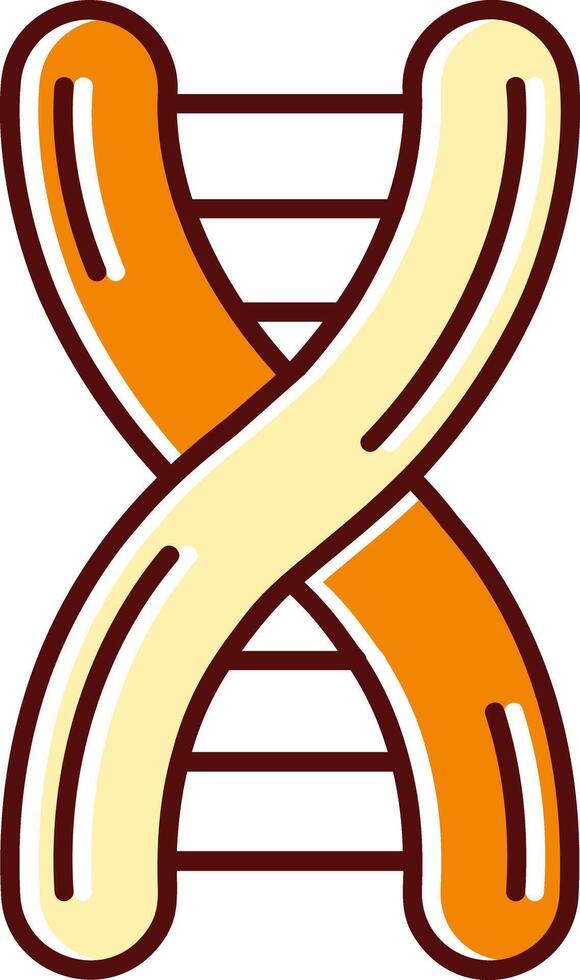 Dna filled Sliped Retro Icon vector