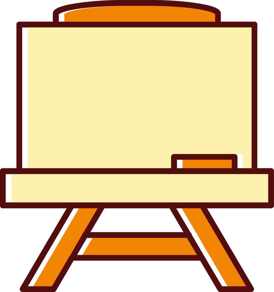 Chalkboard filled Sliped Retro Icon vector
