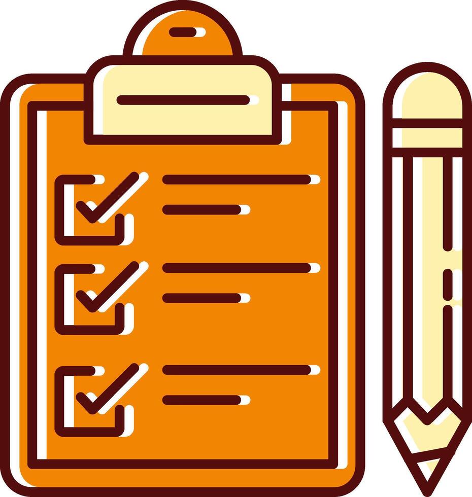 Exam filled Sliped Retro Icon vector