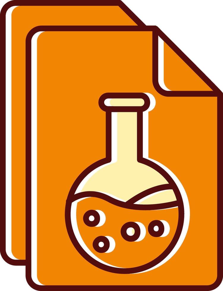 Document filled Sliped Retro Icon vector