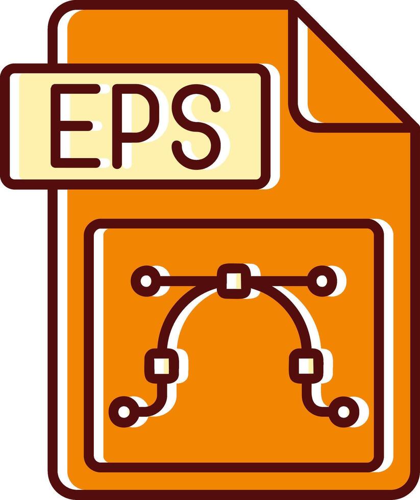 Eps file format filled Sliped Retro Icon vector