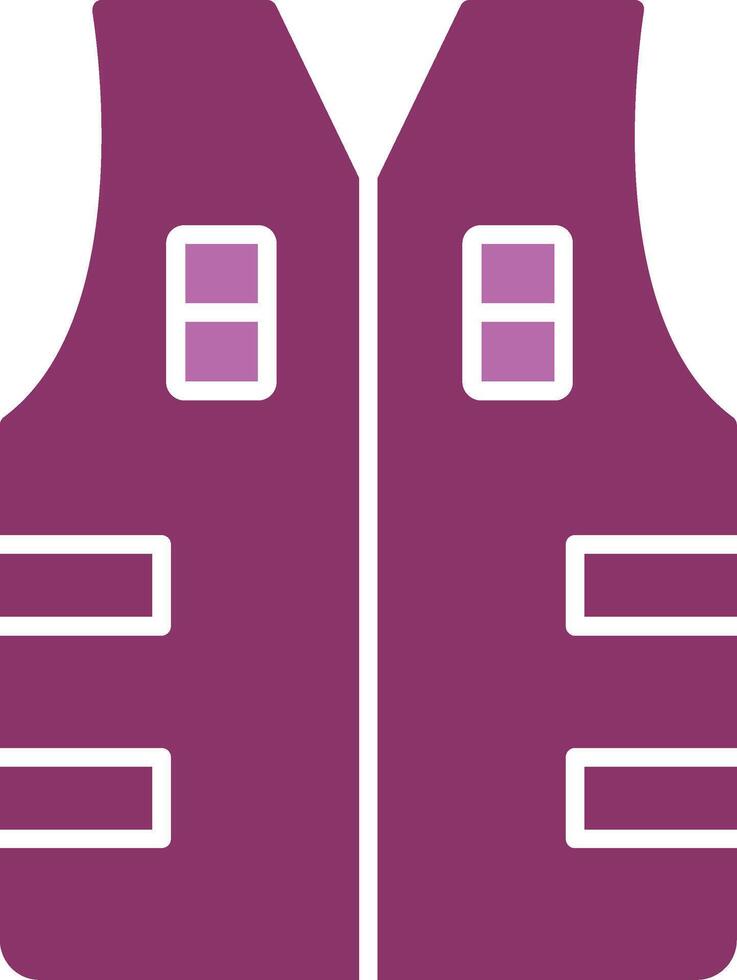 Bullet Proof Vest Glyph Two Colour Icon vector