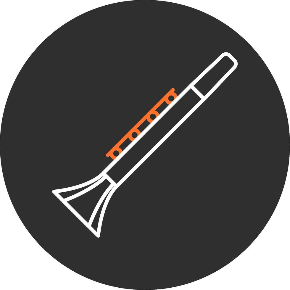 Clarinet Blue Filled Icon vector