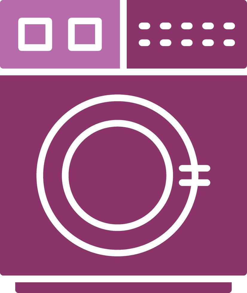 Washing Machine Glyph Two Colour Icon vector