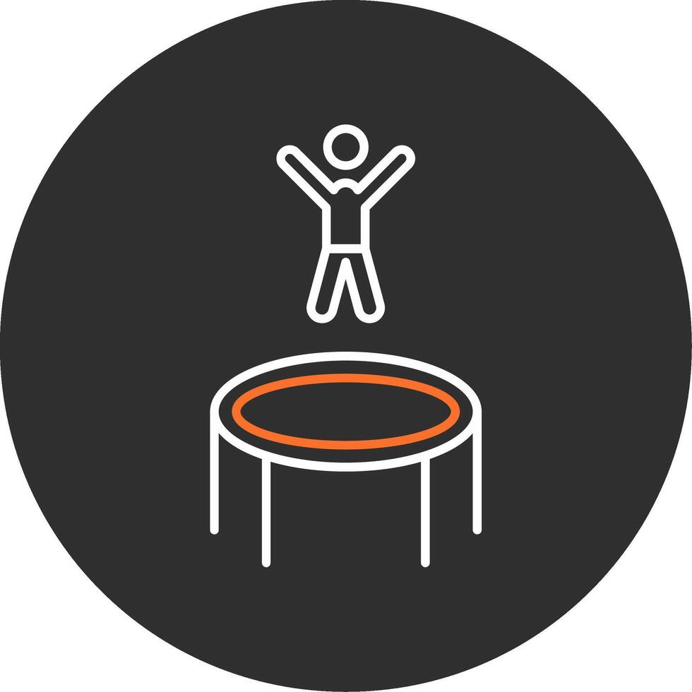 Trampoline Blue Filled Icon vector