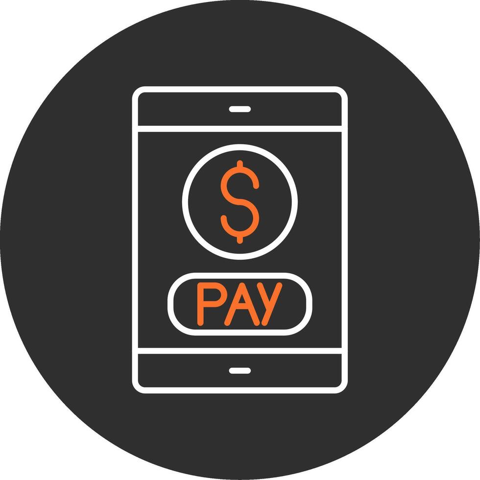 Mobile Payment Blue Filled Icon vector