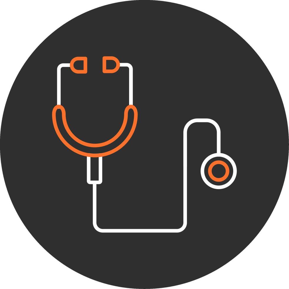 Stethoscope Blue Filled Icon vector