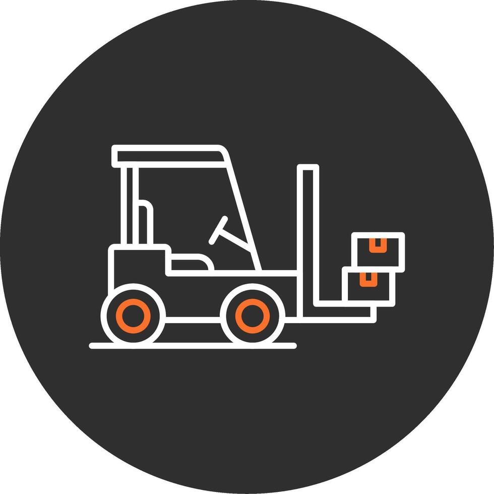 ForkLifter Blue Filled Icon vector