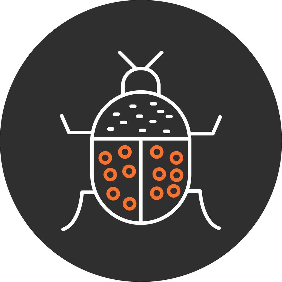 Beetle Blue Filled Icon vector