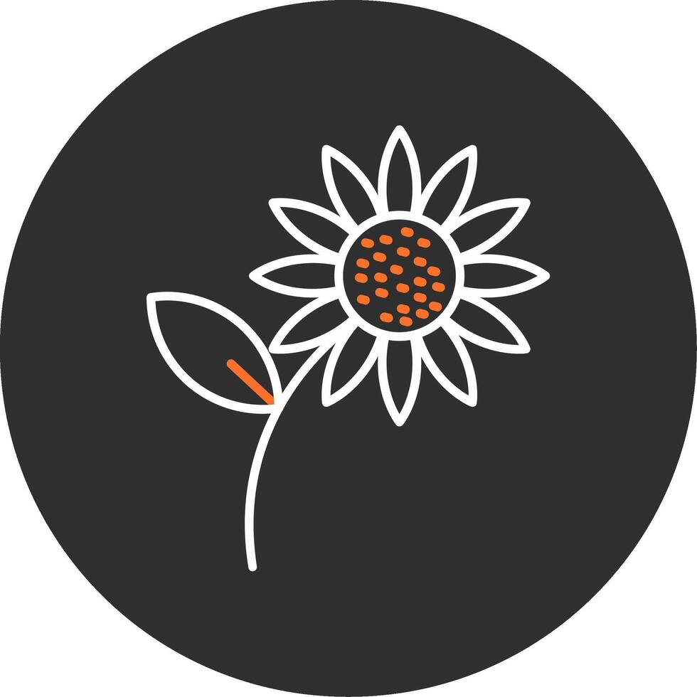 Sunflower Blue Filled Icon vector