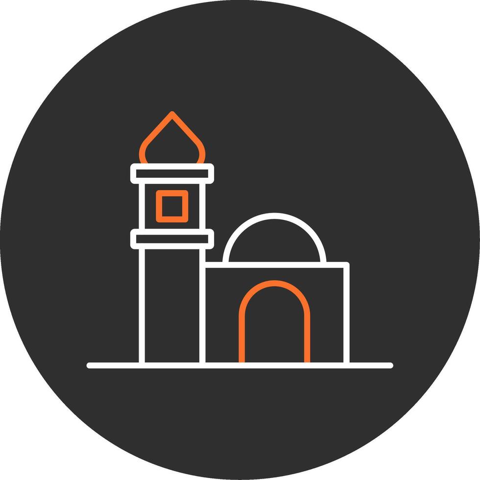 Mosque Blue Filled Icon vector