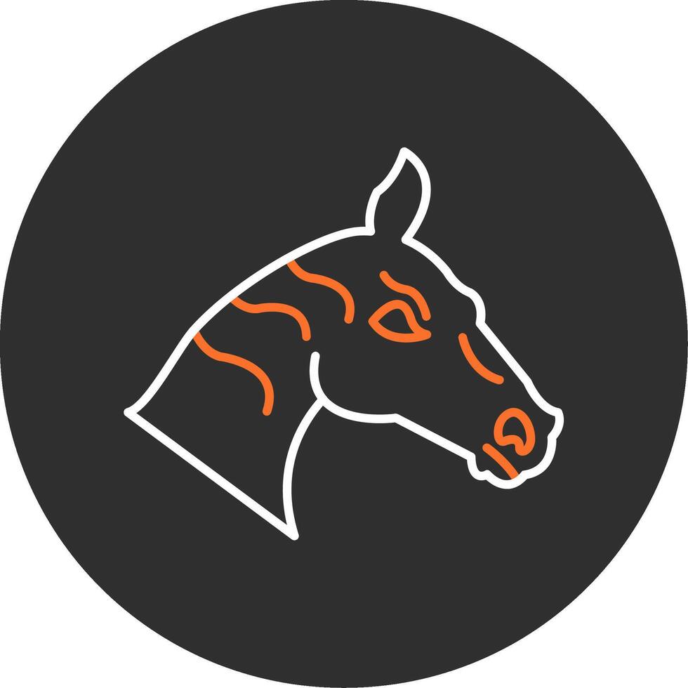 Horse Blue Filled Icon vector