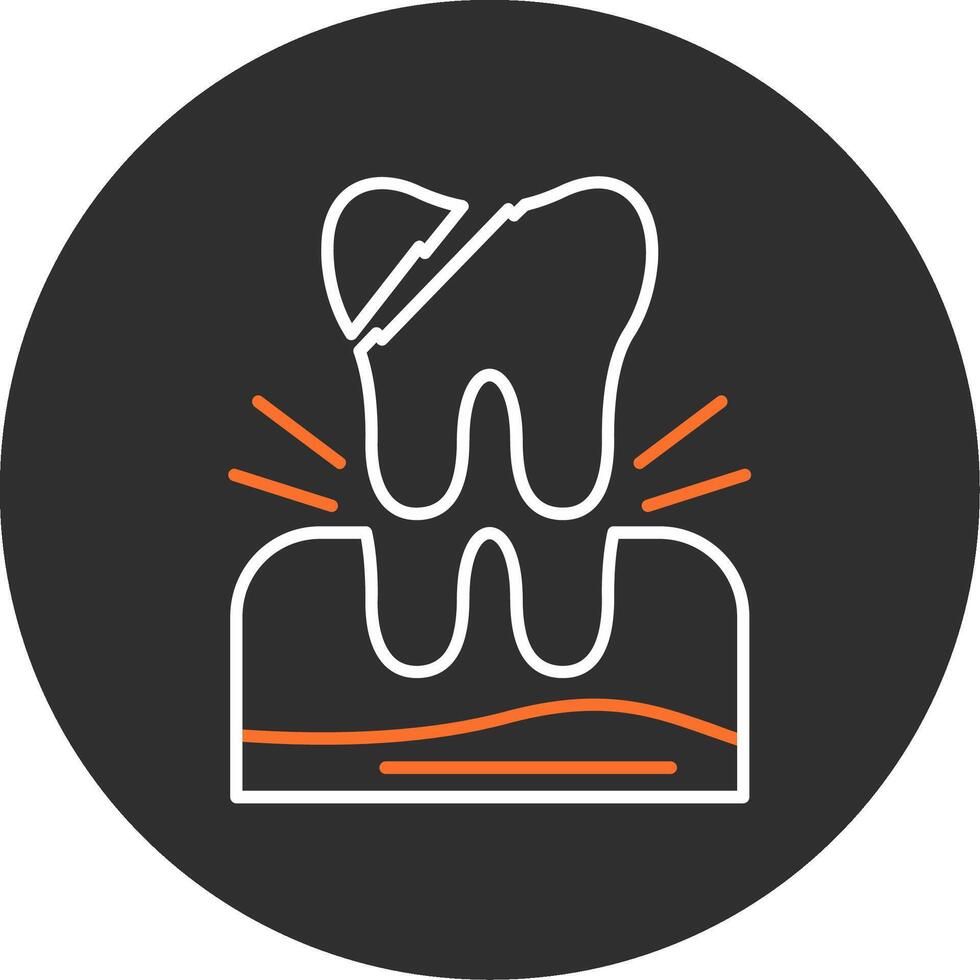 tooth Extraction Blue Filled Icon vector