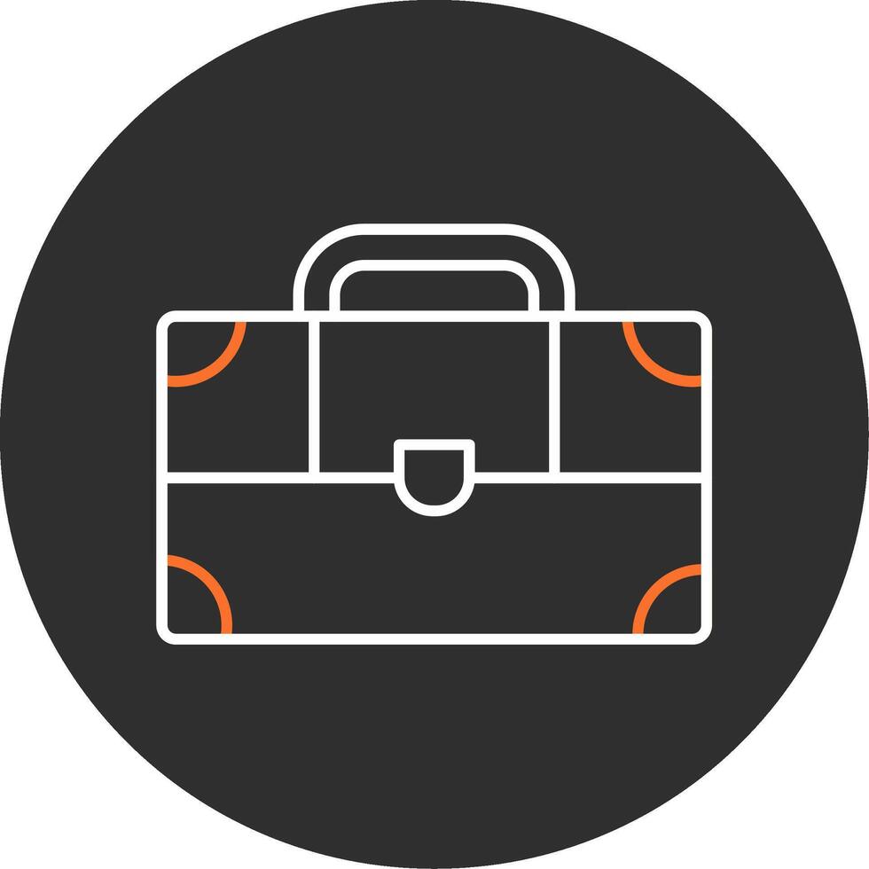 Suitcase Blue Filled Icon vector