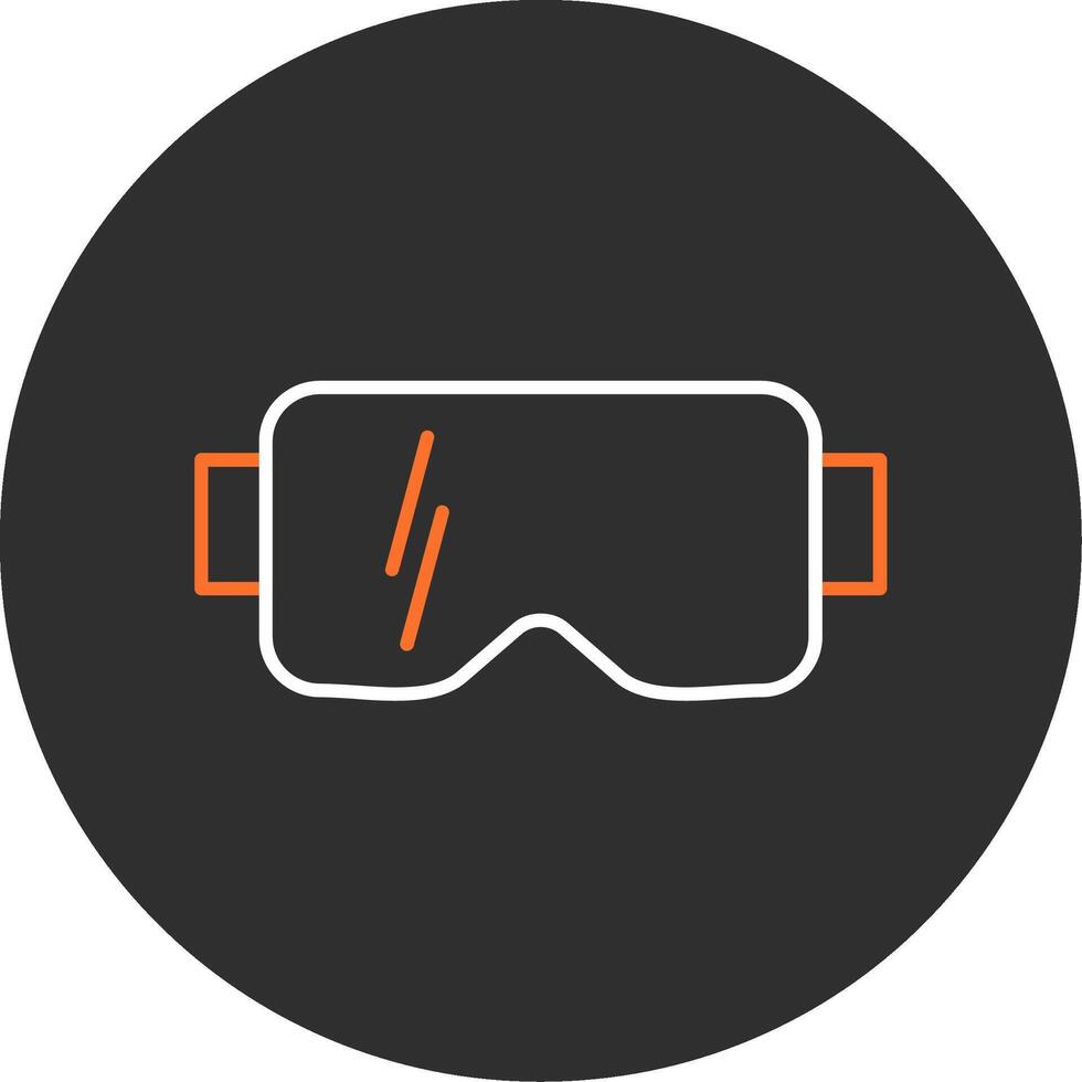 Vr Glasses Blue Filled Icon vector