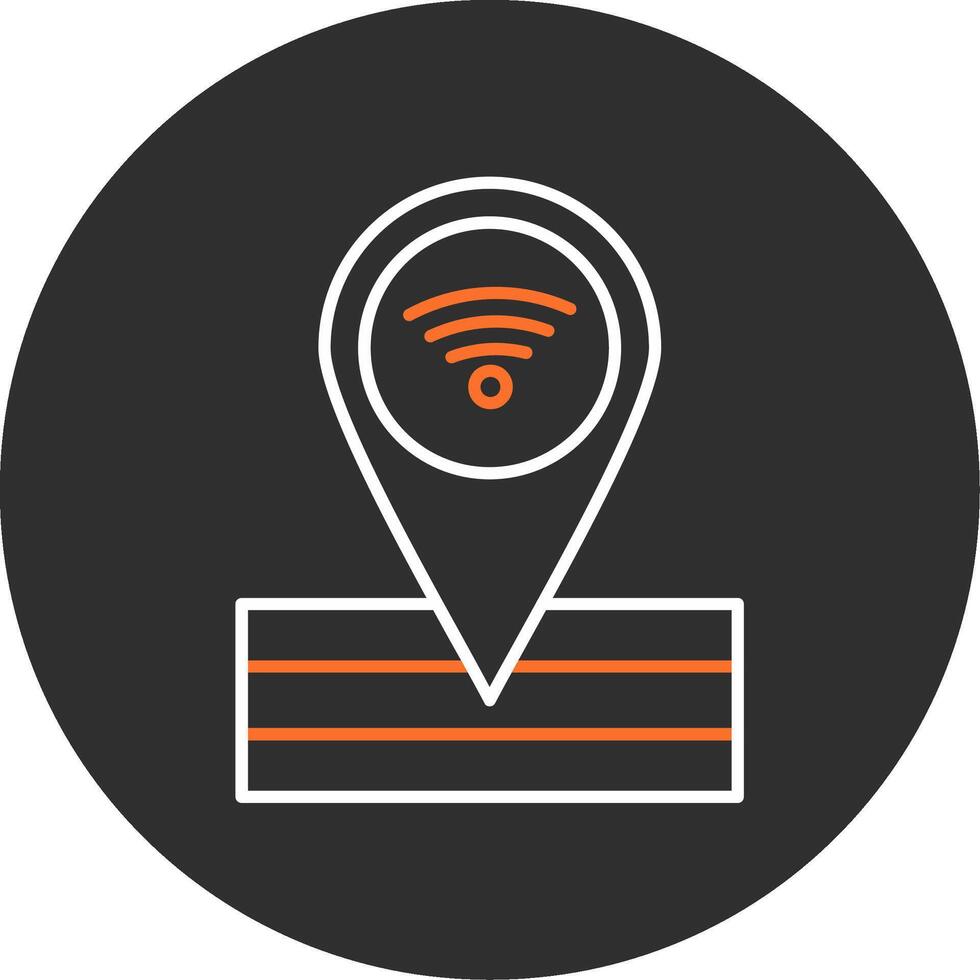 Place Blue Filled Icon vector