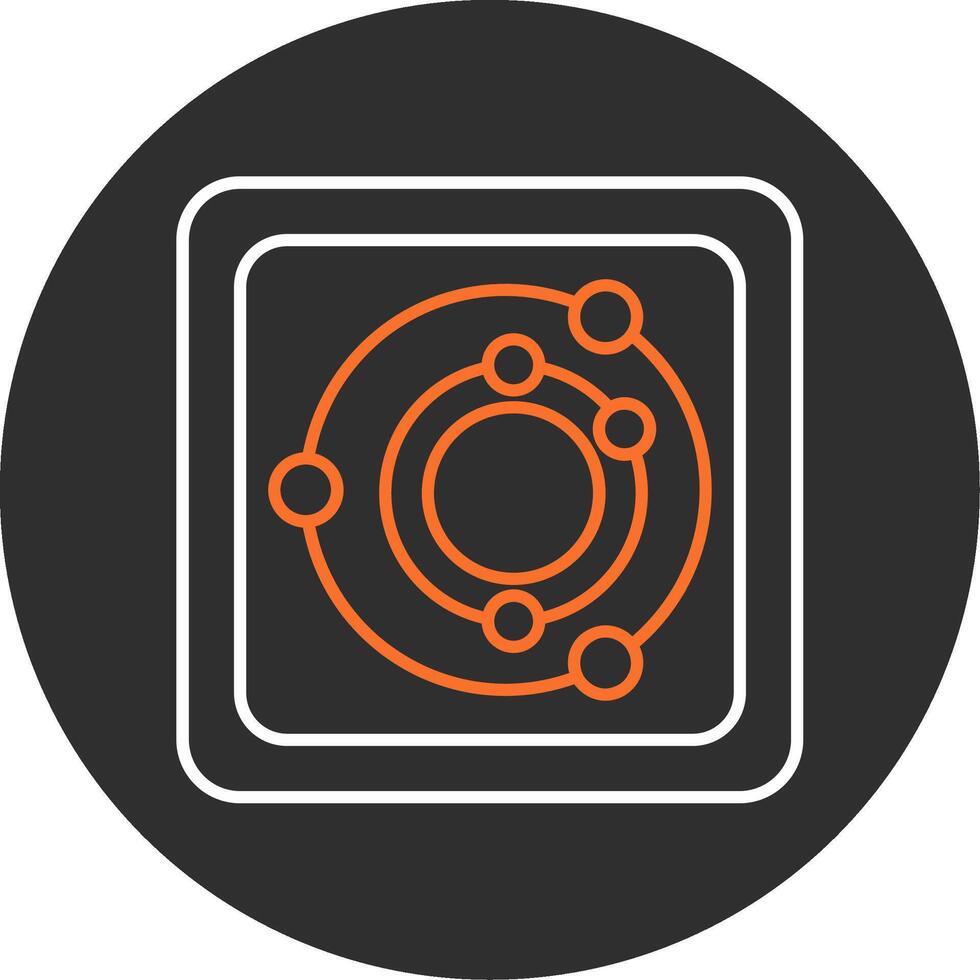 Radar Blue Filled Icon vector
