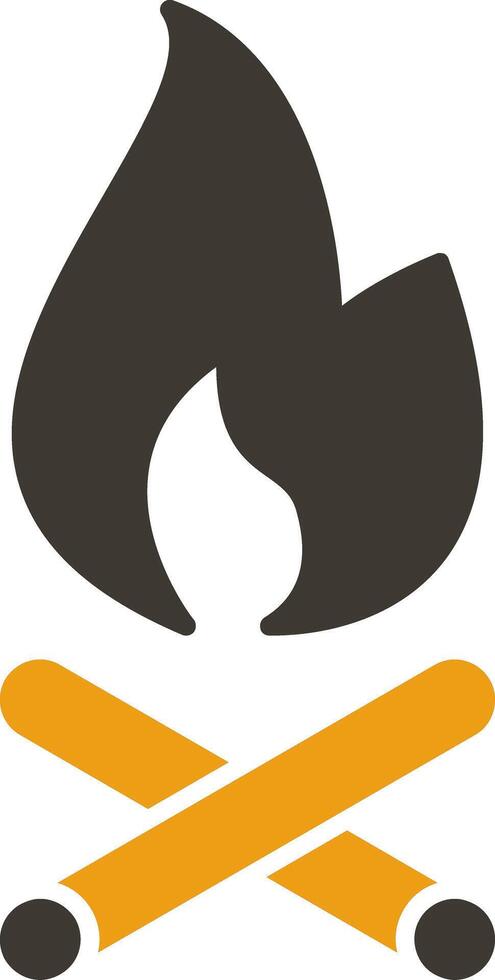 Fire Glyph Two Colour Icon vector