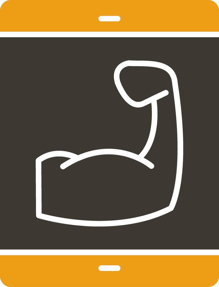 Fitness App Glyph Two Colour Icon vector