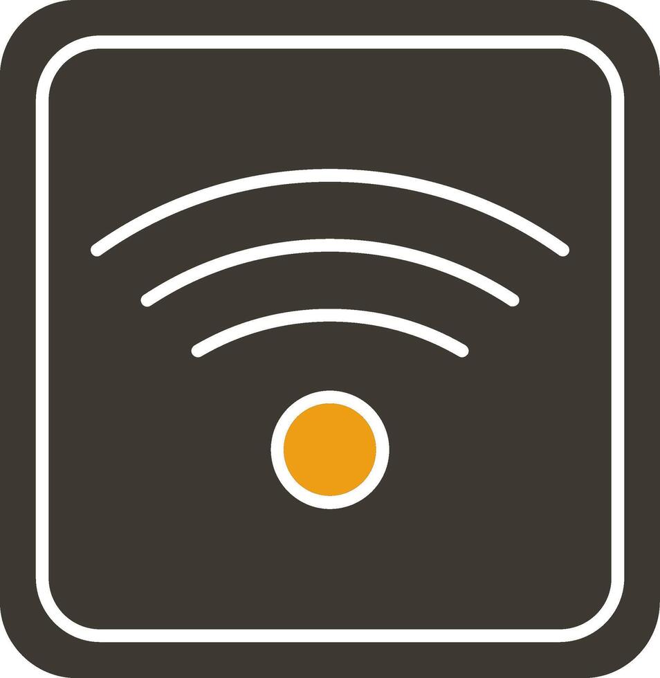 Wifi Glyph Two Colour Icon vector