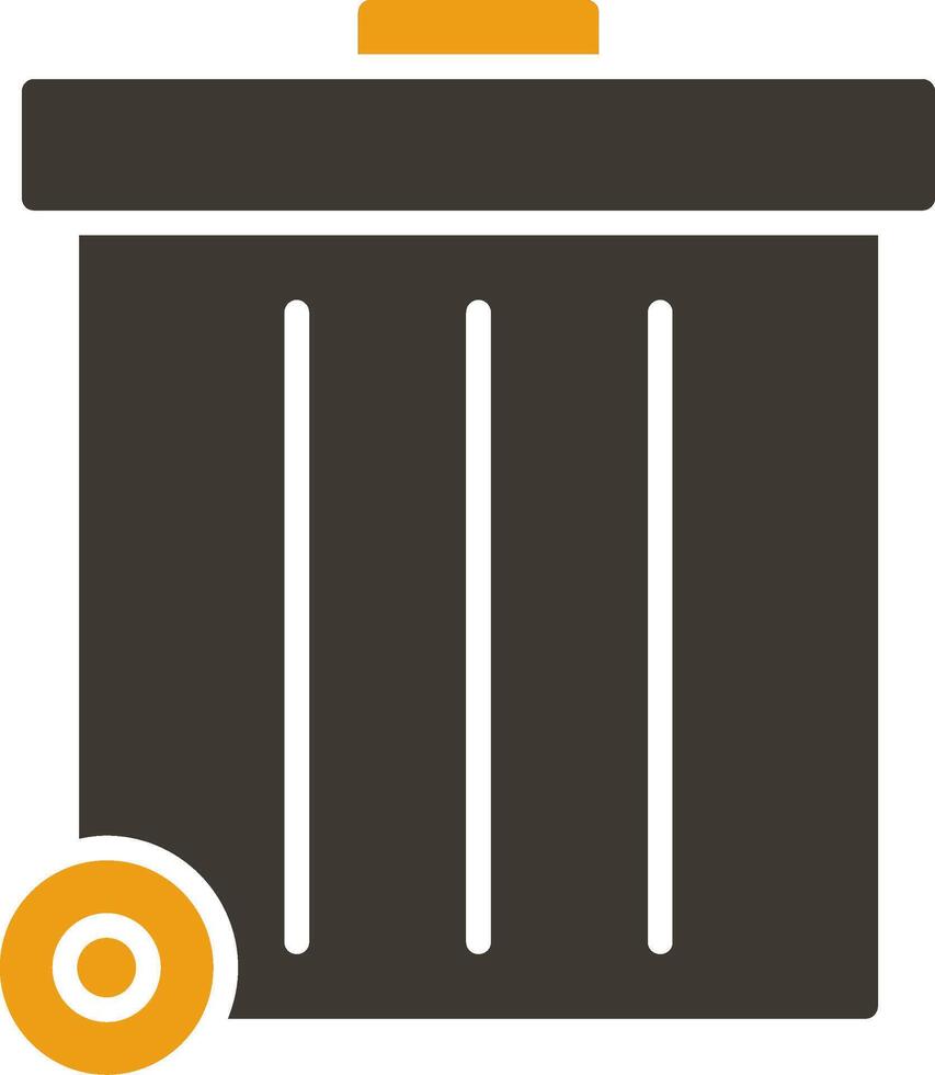 Refuse Glyph Two Colour Icon vector