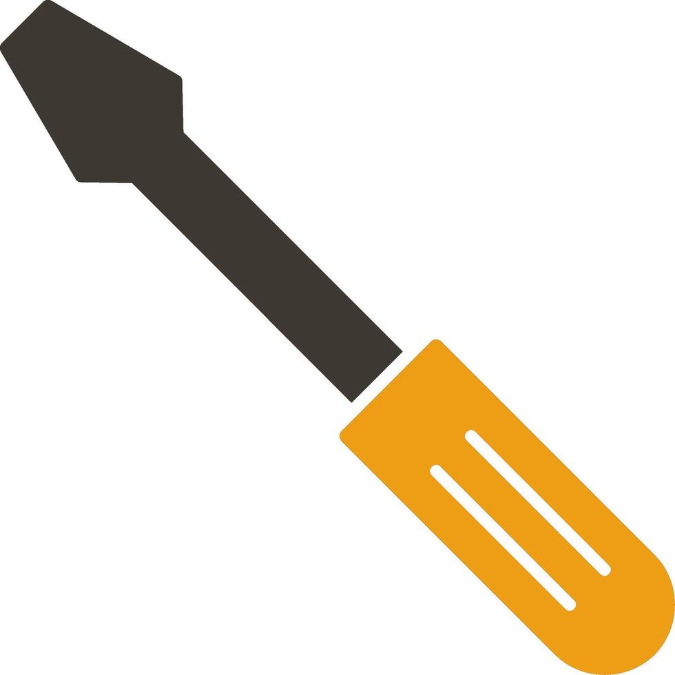 Screwdriver Glyph Two Colour Icon vector