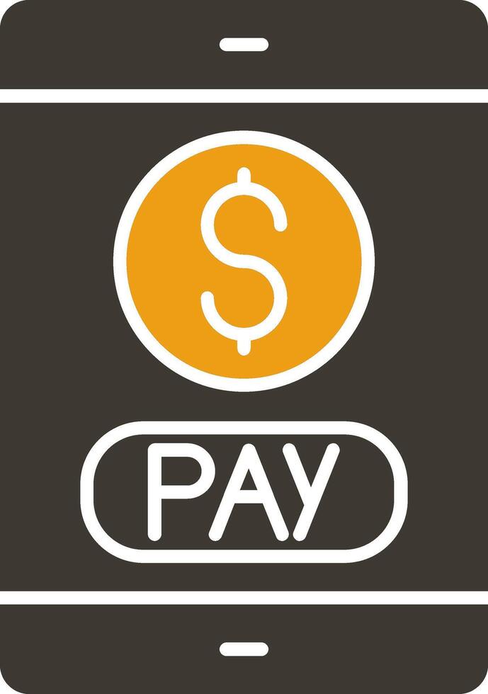Mobile Payment Glyph Two Colour Icon vector