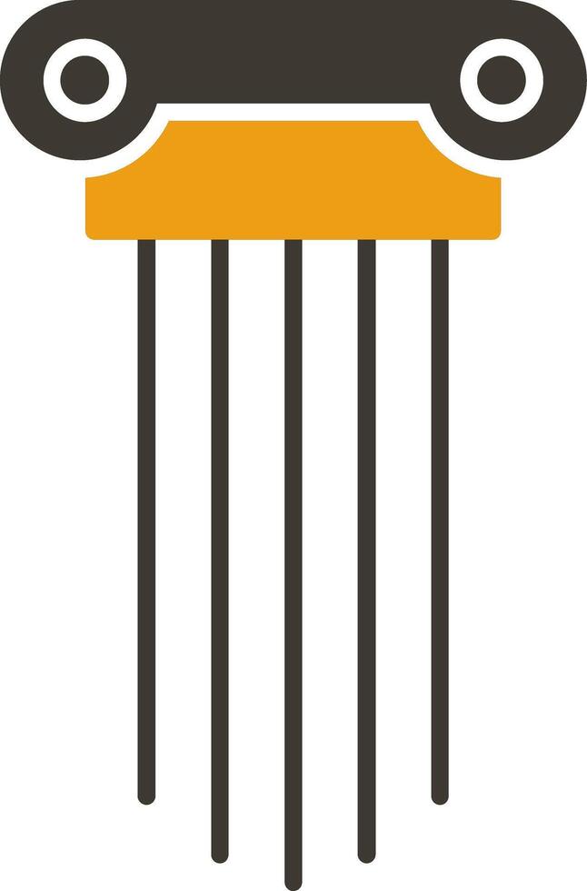 Greek Pillars Glyph Two Colour Icon vector