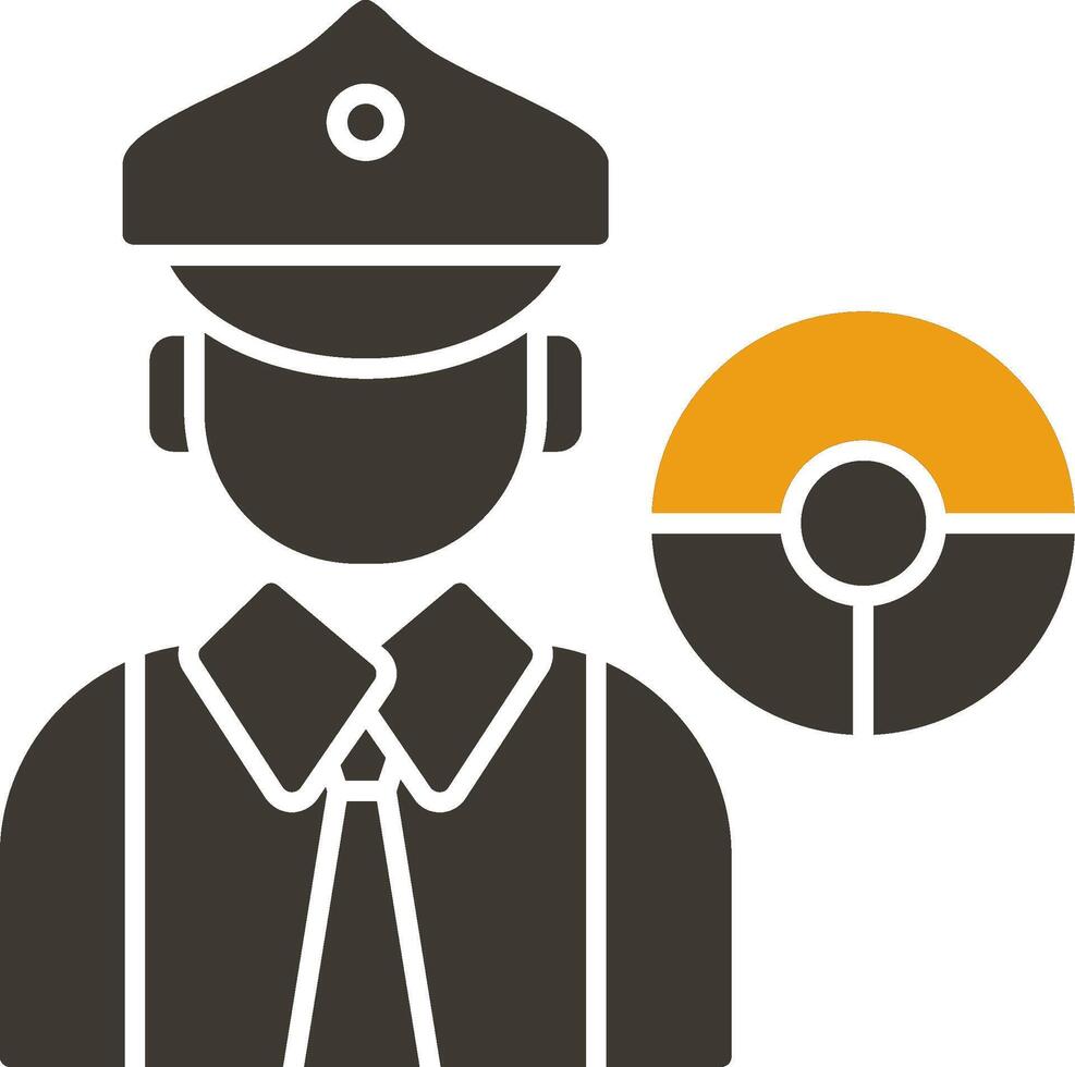 Driver Glyph Two Colour Icon vector