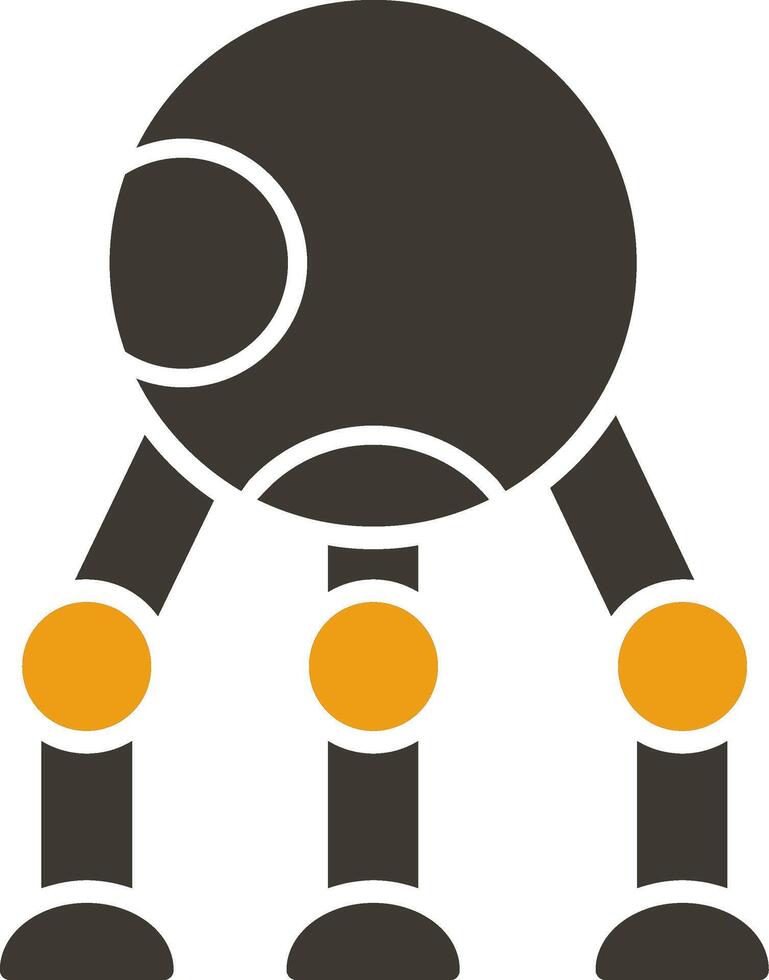 Robot Glyph Two Colour Icon vector